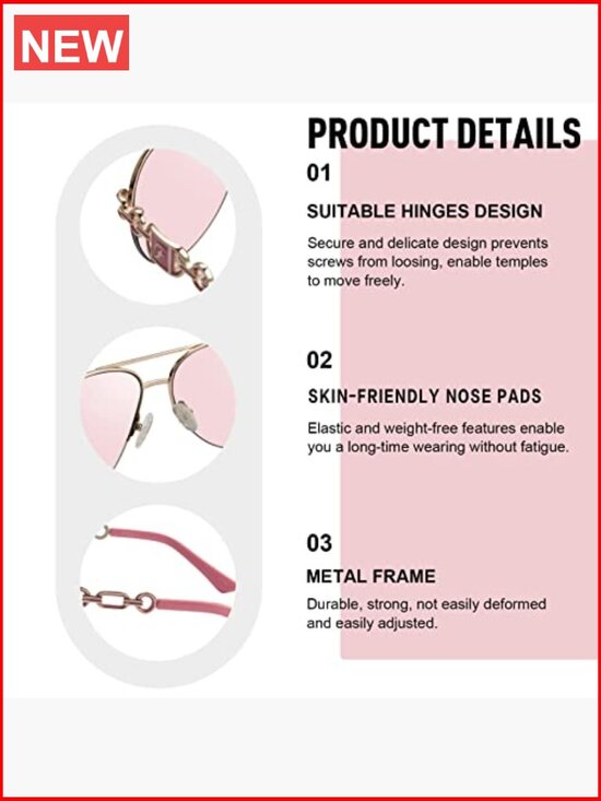 Mirrored Aviator Sunglasses UV400 Metal Frame Unisex main image 5